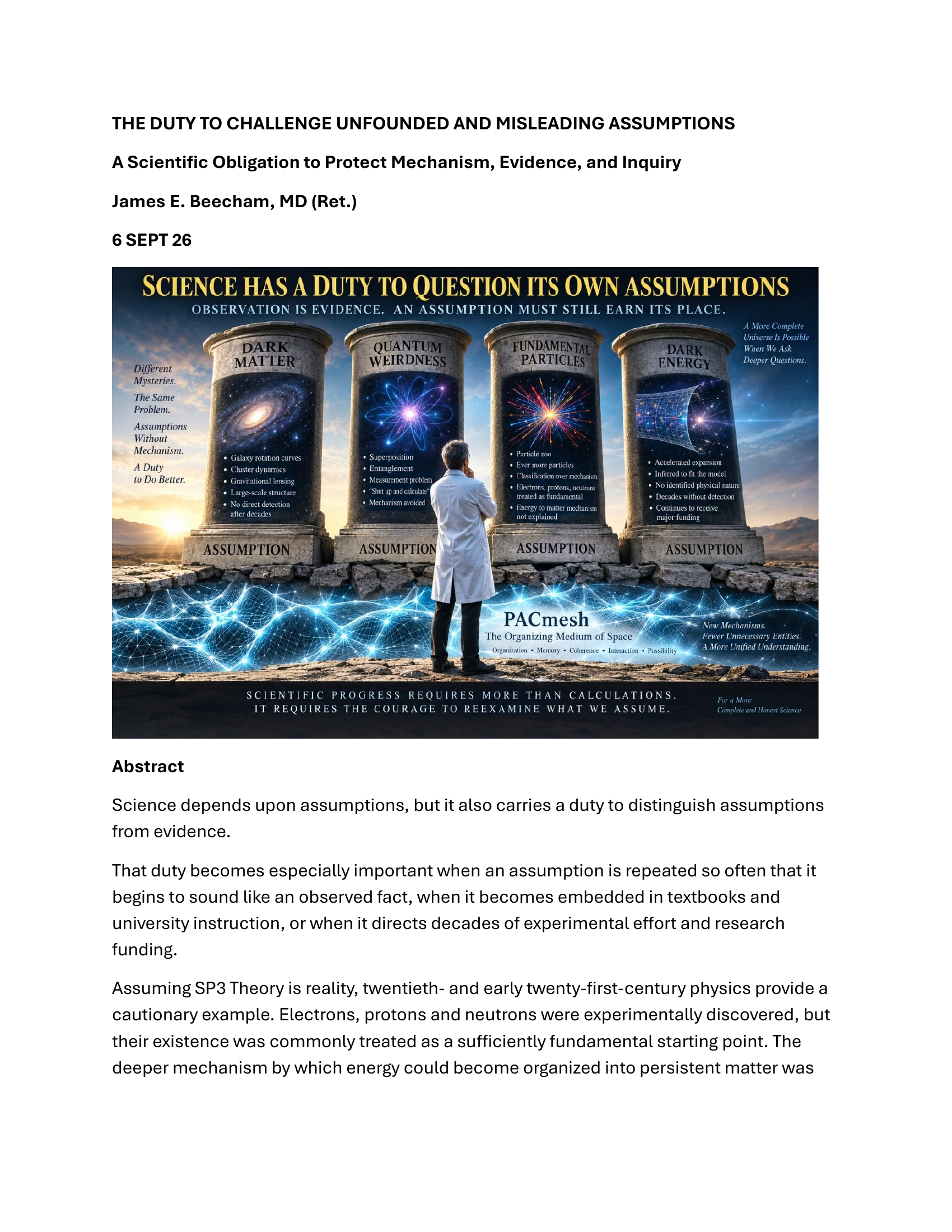 First-page preview for The Duty to Challenge Unfounded and Misleading Assumptions